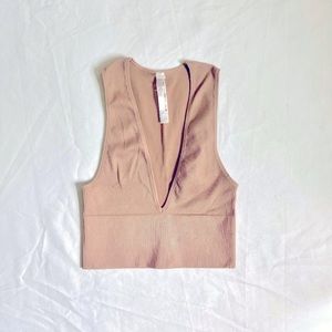 Urban Outfitters Out from under Hailey seamless plunge bra top apricot